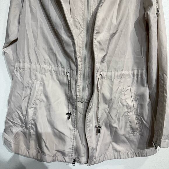 Jones New York Tan Hooded Windbreaker Jacket Sz M NWOT - Picture 3 of 14